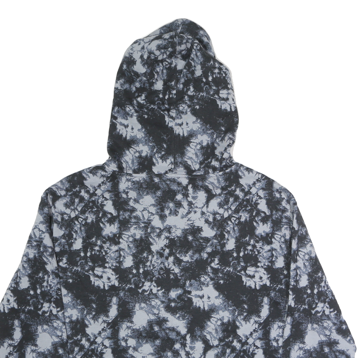 CHAMPION Mens Black & Grey Tie Dye Hoodie S Cotton Blend Casual Pullover