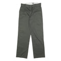 DICKIES Mens Regular Fit Green Cotton Blend Trousers W30 L32 Workwear Straight