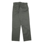 DICKIES Mens Regular Fit Green Cotton Blend Trousers W30 L32 Workwear Straight