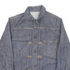 LEVI'S Womens Blue Denim Jacket XXS Cotton Blend Button Closure Classic Fit