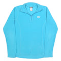 HELLY HANSEN Womens Blue Pullover Plain Jumper 1/4 Zip Stand-Up Collar Fleece M