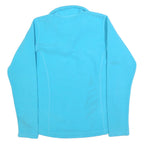 HELLY HANSEN Womens Blue Pullover Plain Jumper 1/4 Zip Stand-Up Collar Fleece M