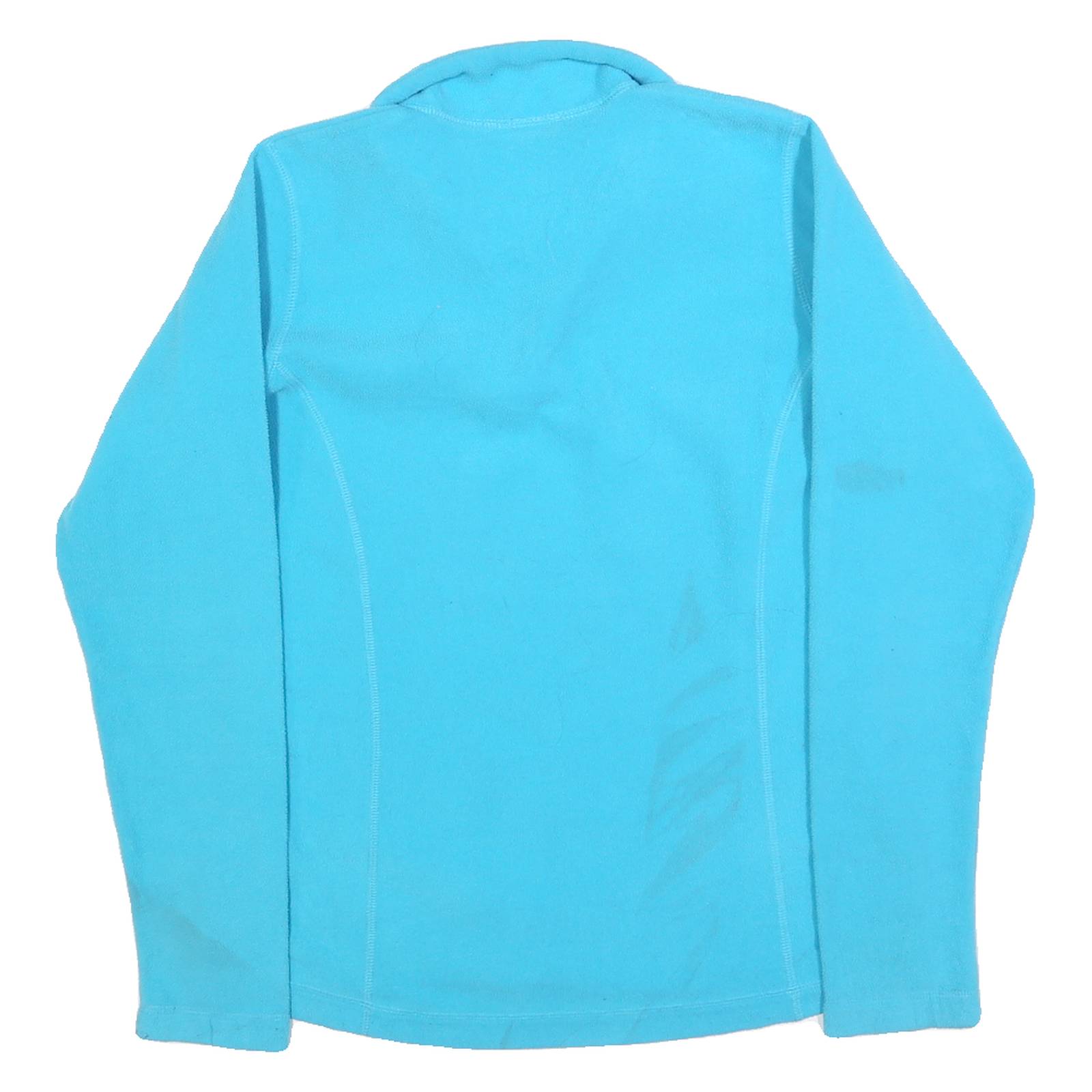 HELLY HANSEN Womens Blue Pullover Plain Jumper 1/4 Zip Stand-Up Collar Fleece M