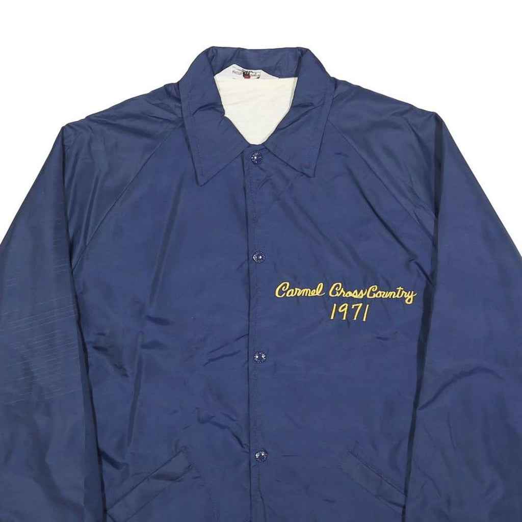 DUCKSTER Mens Blue Coach Jacket M Polyester Blend Button Closure Plain