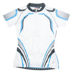 CRIVIT Cycling Womens Jersey White 1/4 Zip S