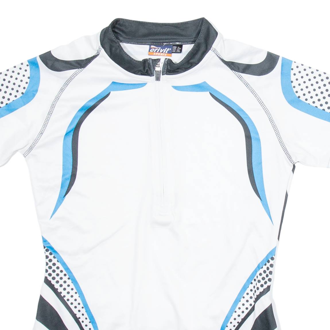CRIVIT Cycling Womens Jersey White 1/4 Zip S