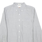 LEVI'S Mens Grey Cotton Blend Shirt M Button-Down Collar Long Sleeve Casual