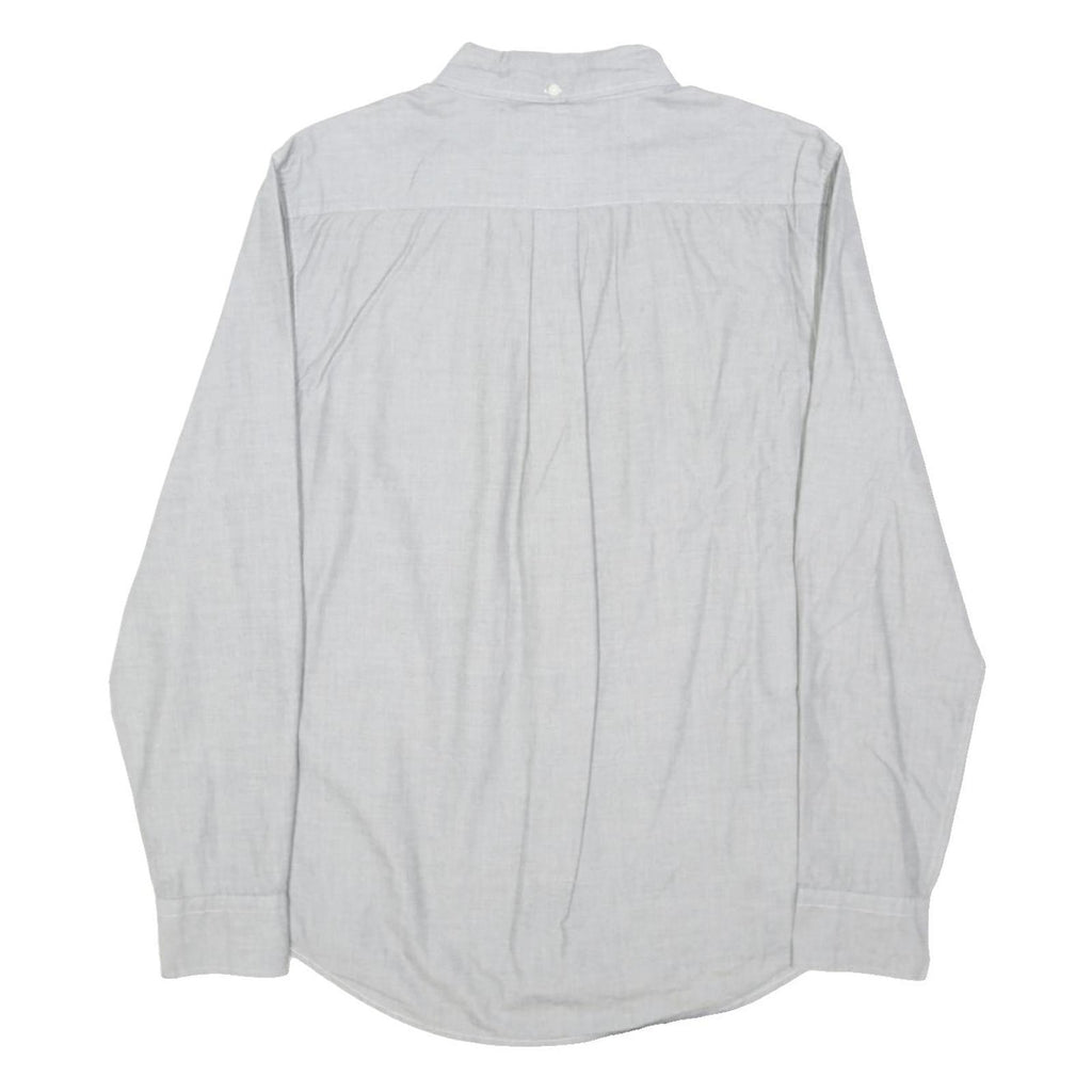 LEVI'S Mens Grey Cotton Blend Shirt M Button-Down Collar Long Sleeve Casual