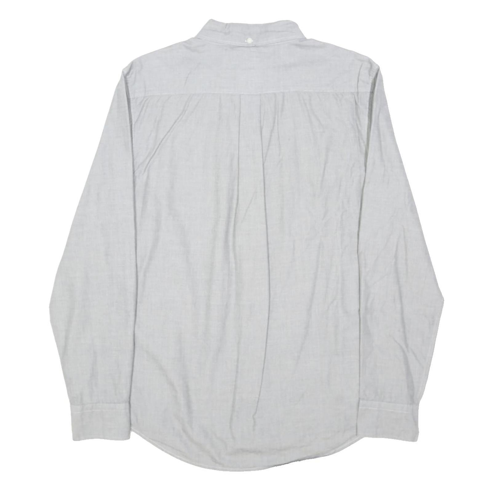 LEVI'S Mens Grey Cotton Blend Shirt M Button-Down Collar Long Sleeve Casual