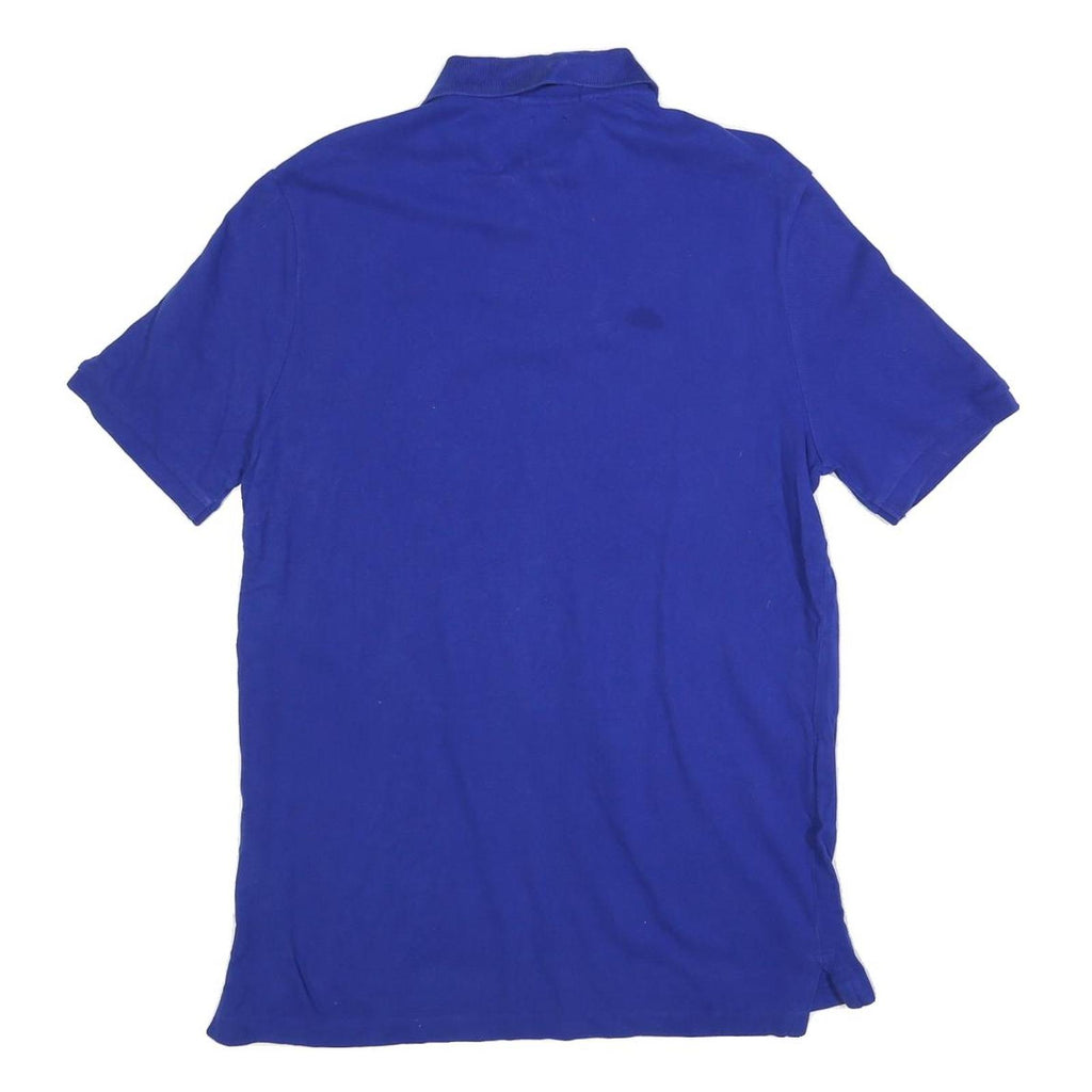 POLO RALPH LAUREN Mens Blue Short Sleeve Plain Logo Embroidered S Cotton Blend
