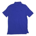 POLO RALPH LAUREN Mens Blue Short Sleeve Plain Logo Embroidered S Cotton Blend