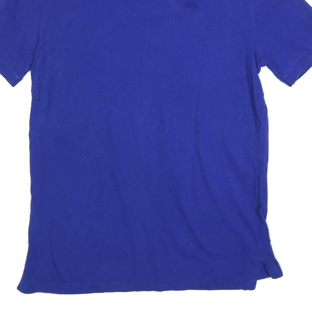 POLO RALPH LAUREN Mens Blue Short Sleeve Plain Logo Embroidered S Cotton Blend