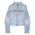 WRANGLER Womens Blue Denim Jacket XL Cotton Blend Button Closure Classic Fit
