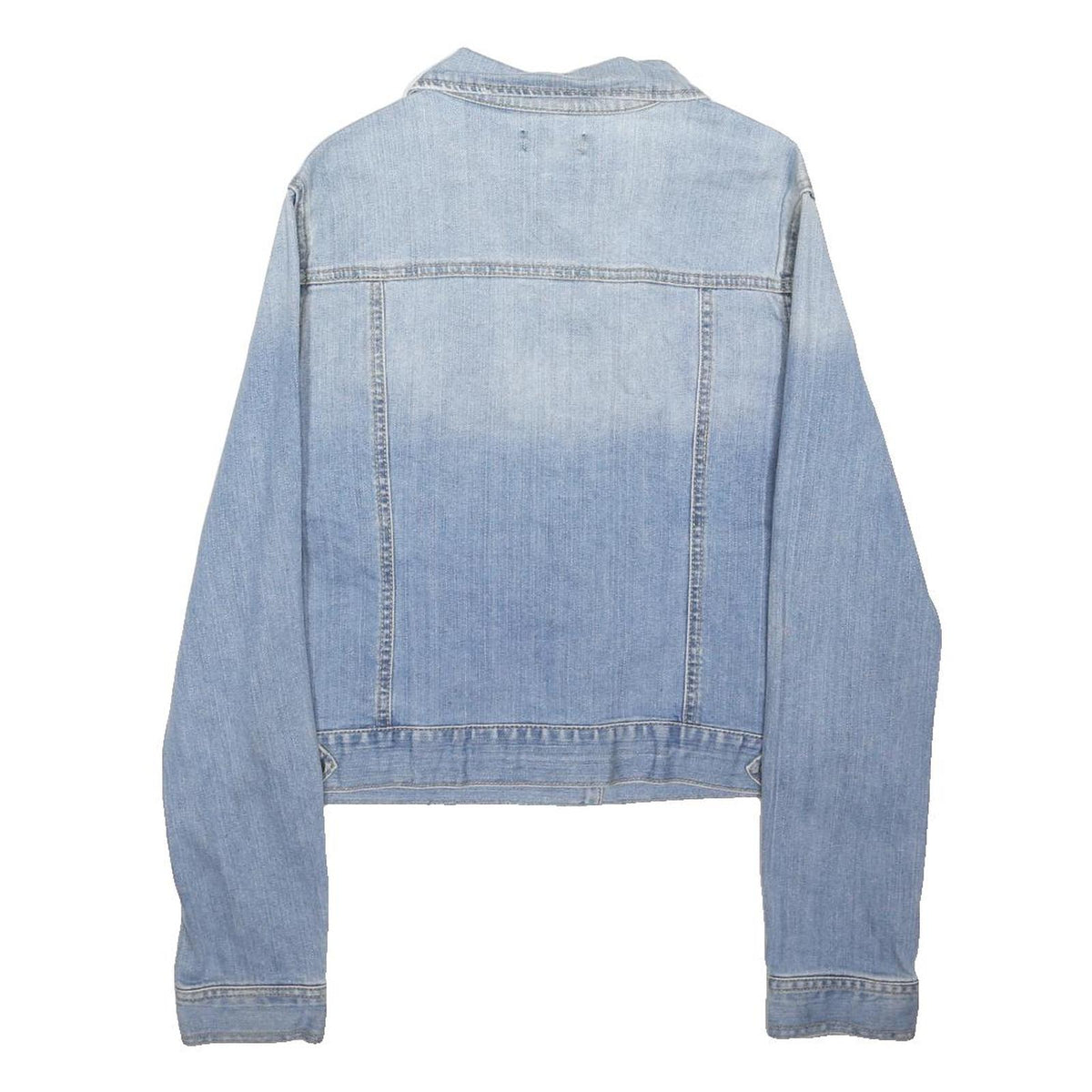 WRANGLER Womens Blue Denim Jacket XL Cotton Blend Button Closure Classic Fit