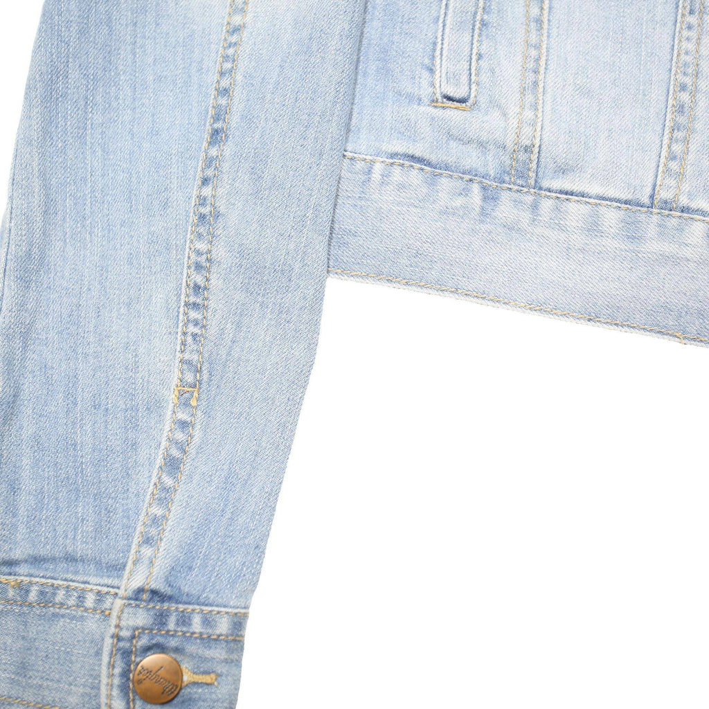 WRANGLER Womens Blue Denim Jacket XL Cotton Blend Button Closure Classic Fit
