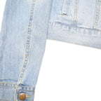 WRANGLER Womens Blue Denim Jacket XL Cotton Blend Button Closure Classic Fit