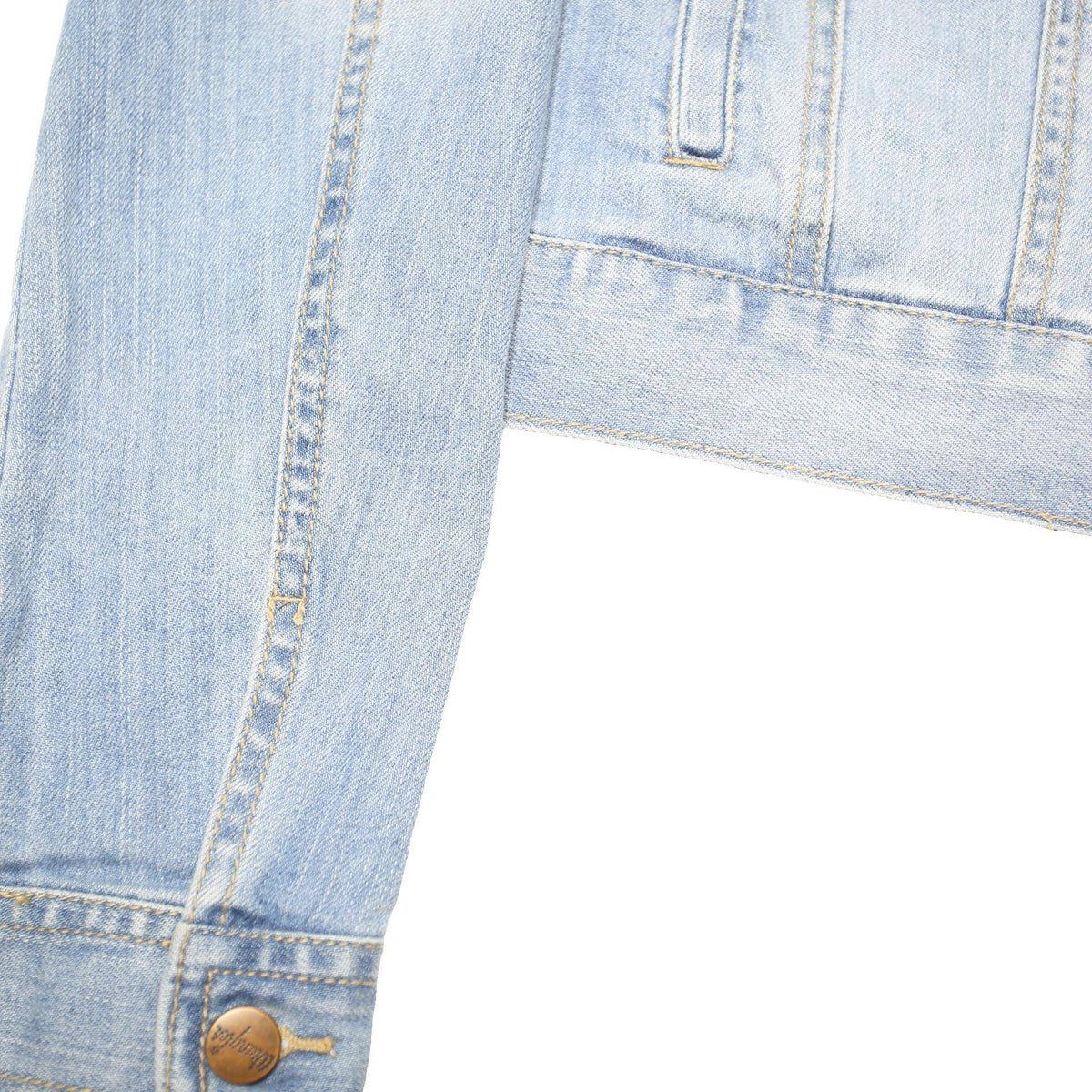WRANGLER Womens Blue Denim Jacket XL Cotton Blend Button Closure Classic Fit