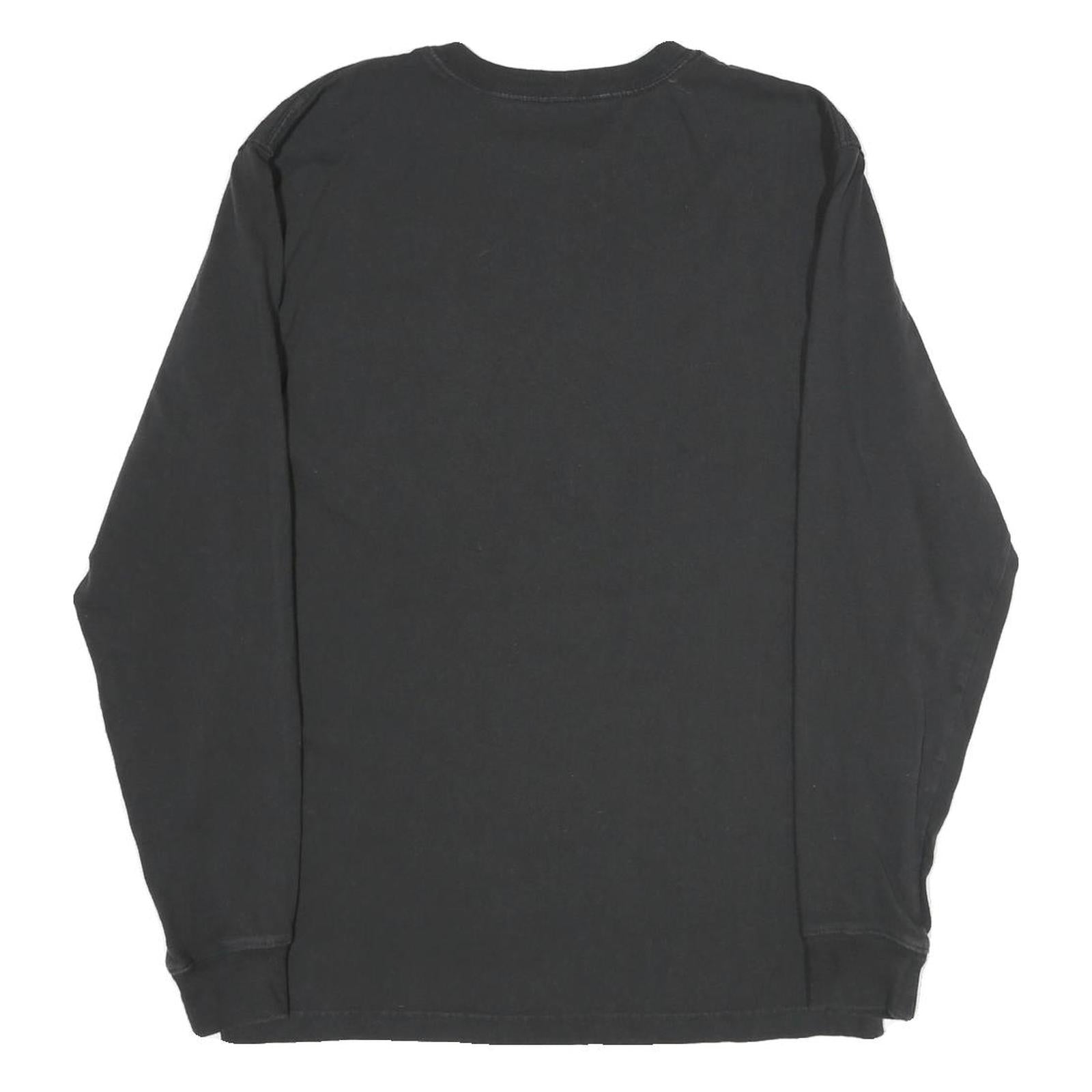 CARHARTT Mens Black Pocket Long Sleeve Crew Neck T-Shirt S Cotton Workwear