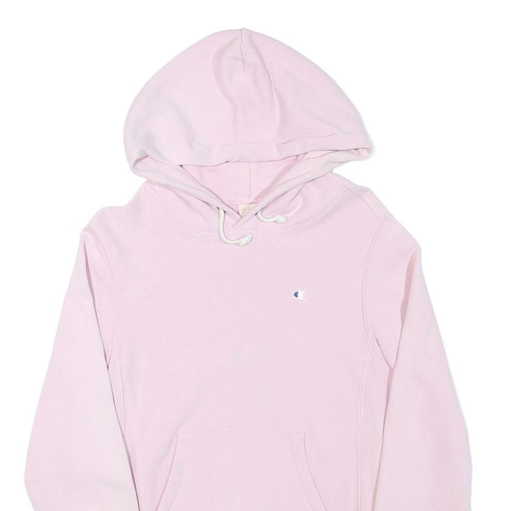 CHAMPION Womens Pink Pullover Hoodie S Cotton Blend Casual Sweatshirt
