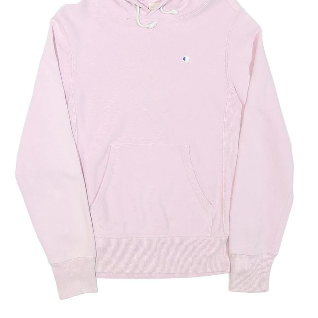 CHAMPION Womens Pink Pullover Hoodie S Cotton Blend Casual Sweatshirt