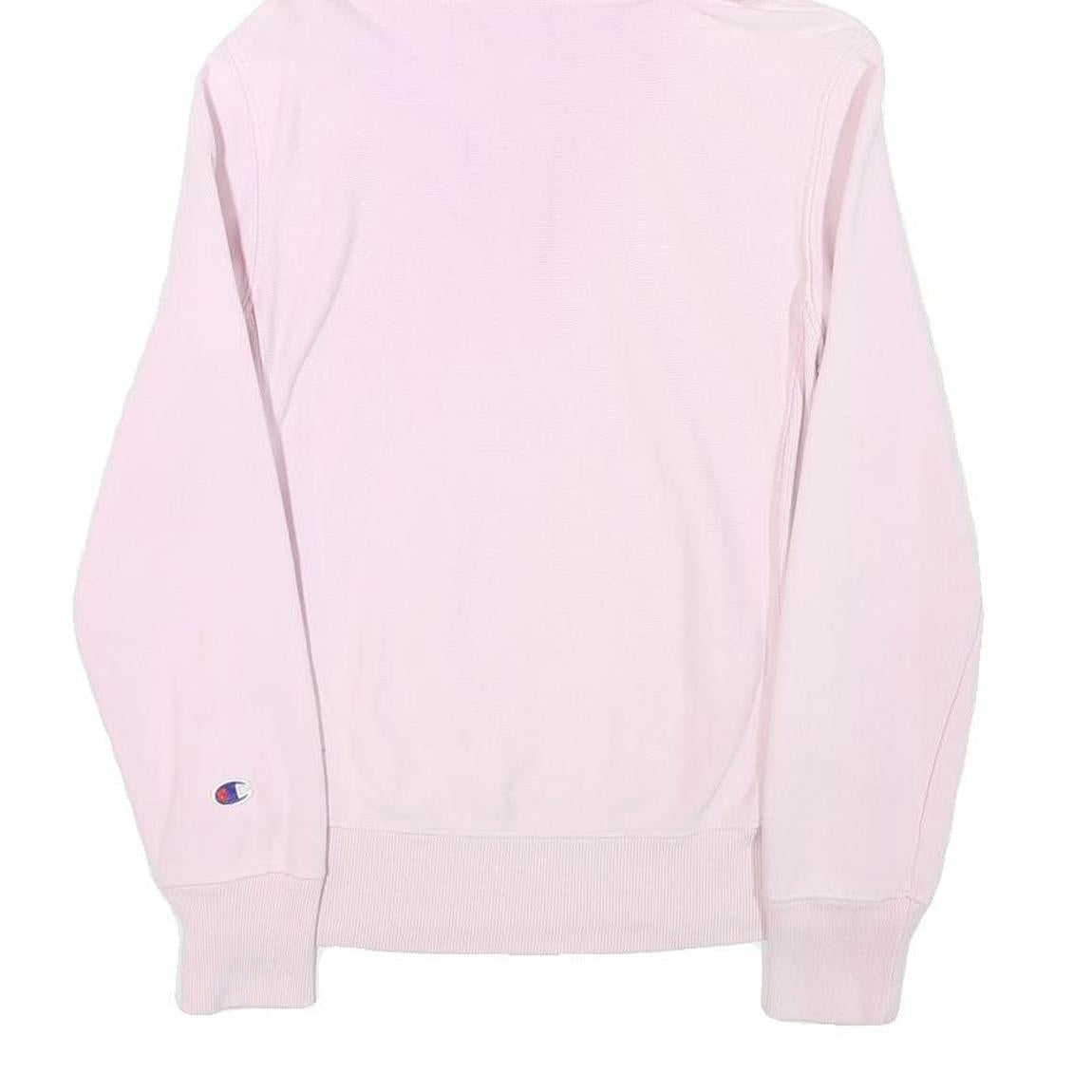 CHAMPION Womens Pink Pullover Hoodie S Cotton Blend Casual Sweatshirt