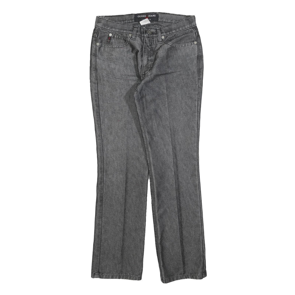GUESS Womens Grey Regular Straight Denim Medium W29 L29 Zip Cotton Blend Jeans