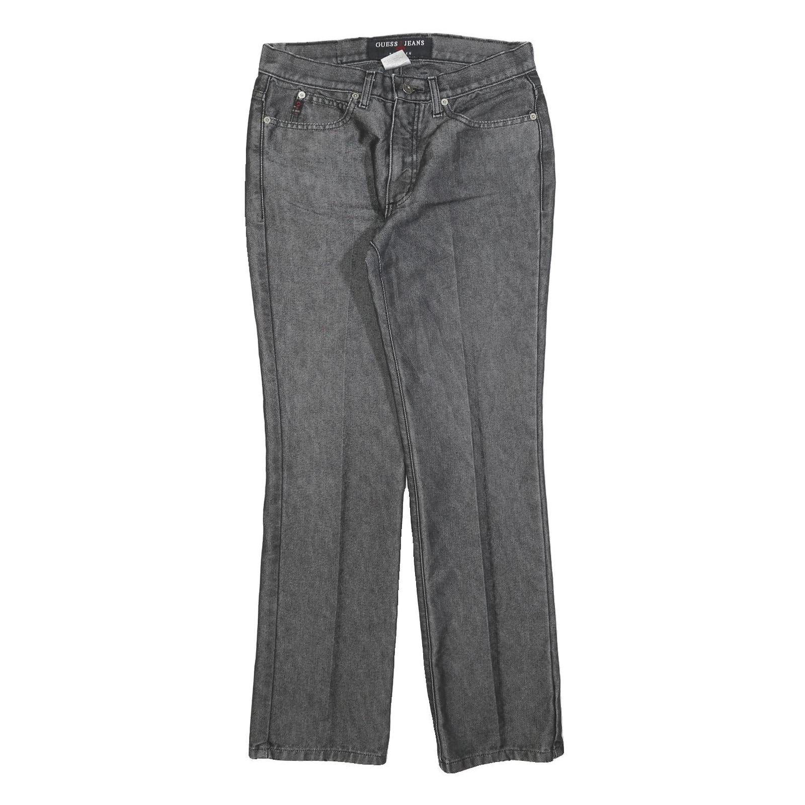 GUESS Womens Grey Regular Straight Denim Medium W29 L29 Zip Cotton Blend Jeans