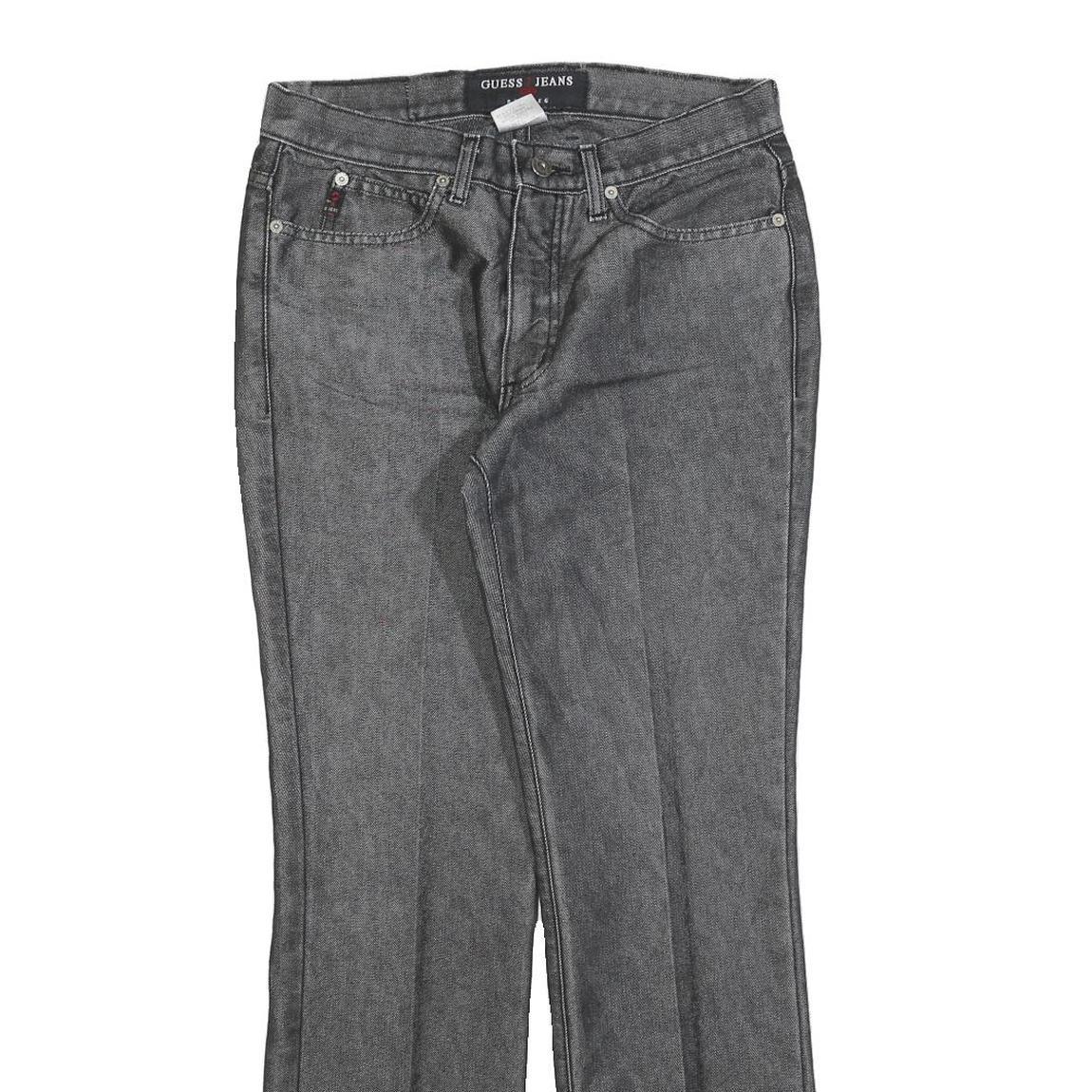 GUESS Womens Grey Regular Straight Denim Medium W29 L29 Zip Cotton Blend Jeans