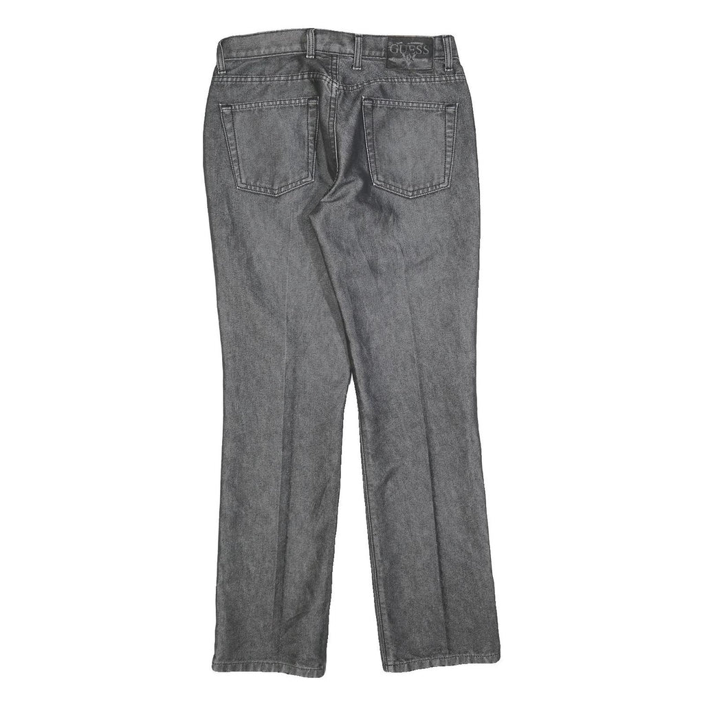 GUESS Womens Grey Regular Straight Denim Medium W29 L29 Zip Cotton Blend Jeans