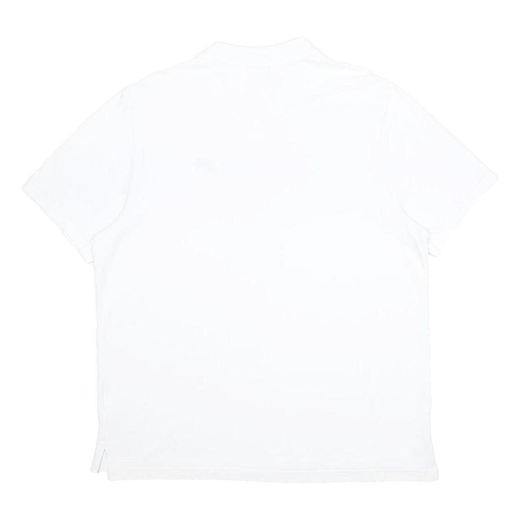 NIKE Mens White Short Sleeve Plain XL Polo Shirt Cotton Casual Summer