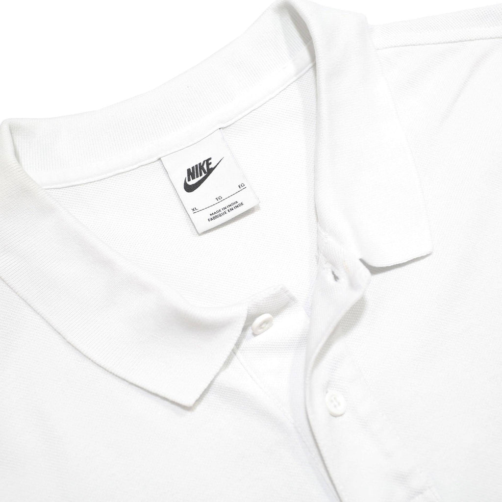 NIKE Mens White Short Sleeve Plain XL Polo Shirt Cotton Casual Summer