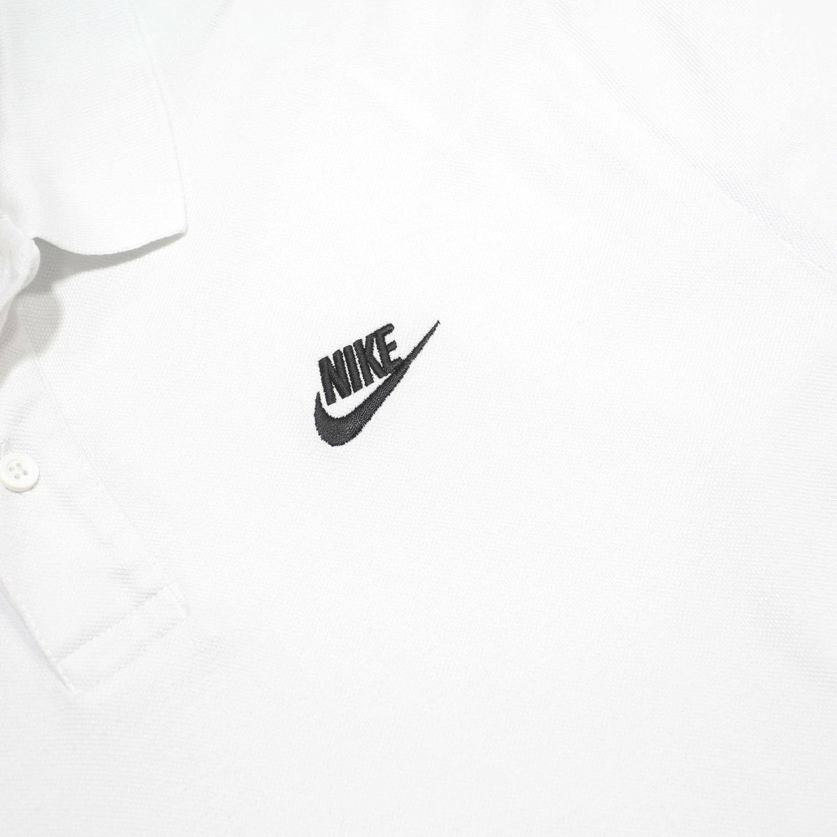 NIKE Mens White Short Sleeve Plain XL Polo Shirt Cotton Casual Summer