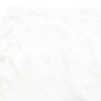 Womens Straight Skirt White Knee Length M