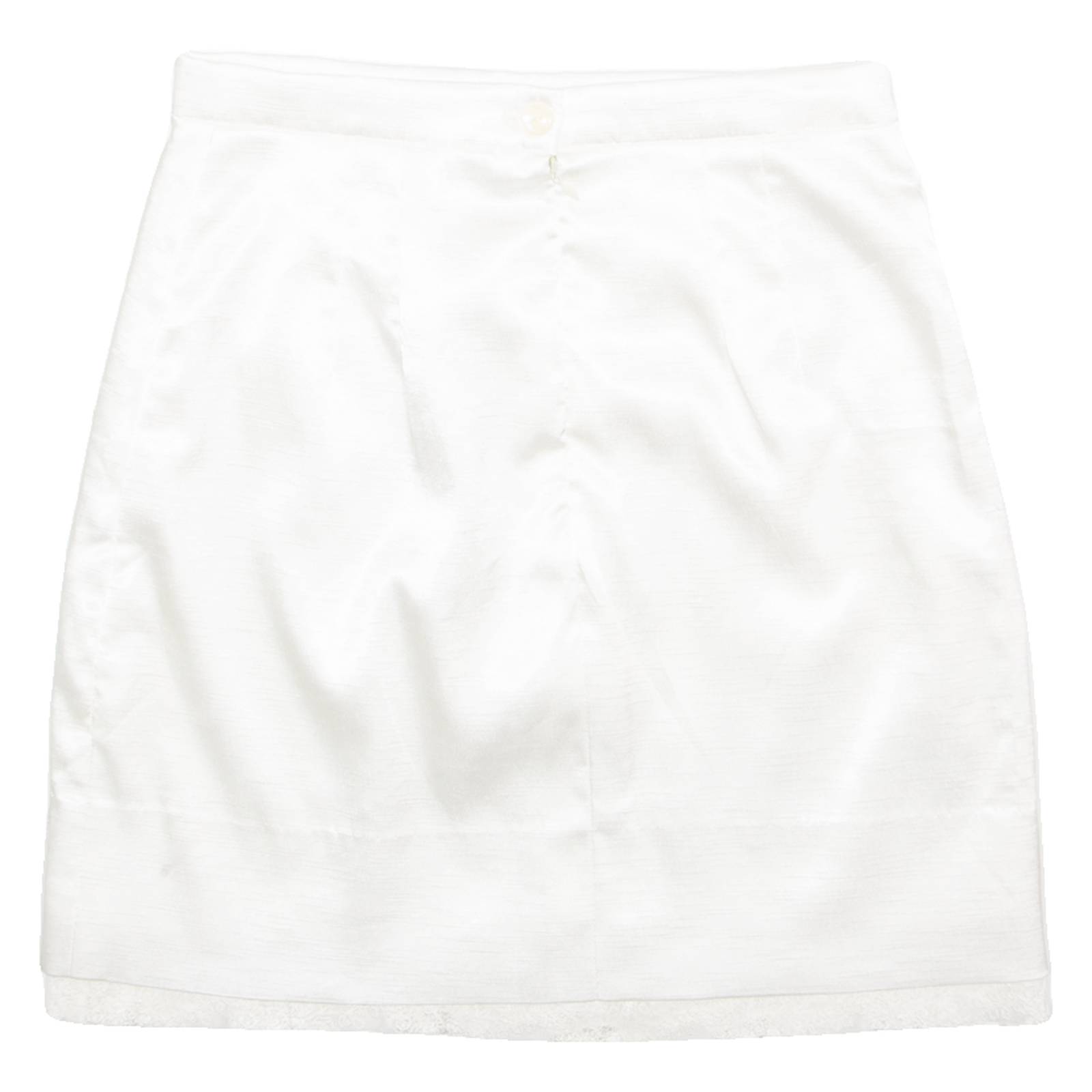 Womens Straight Skirt White Knee Length M
