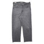 LEVI'S Womens Relaxed Jeans Grey Denim Medium W32 L27 Straight Fit Zip Closure