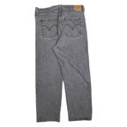 LEVI'S Womens Relaxed Jeans Grey Denim Medium W32 L27 Straight Fit Zip Closure