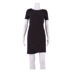 COAST Office Wear Womens Pencil Dress Black Animal Print Hi-Low UK 8