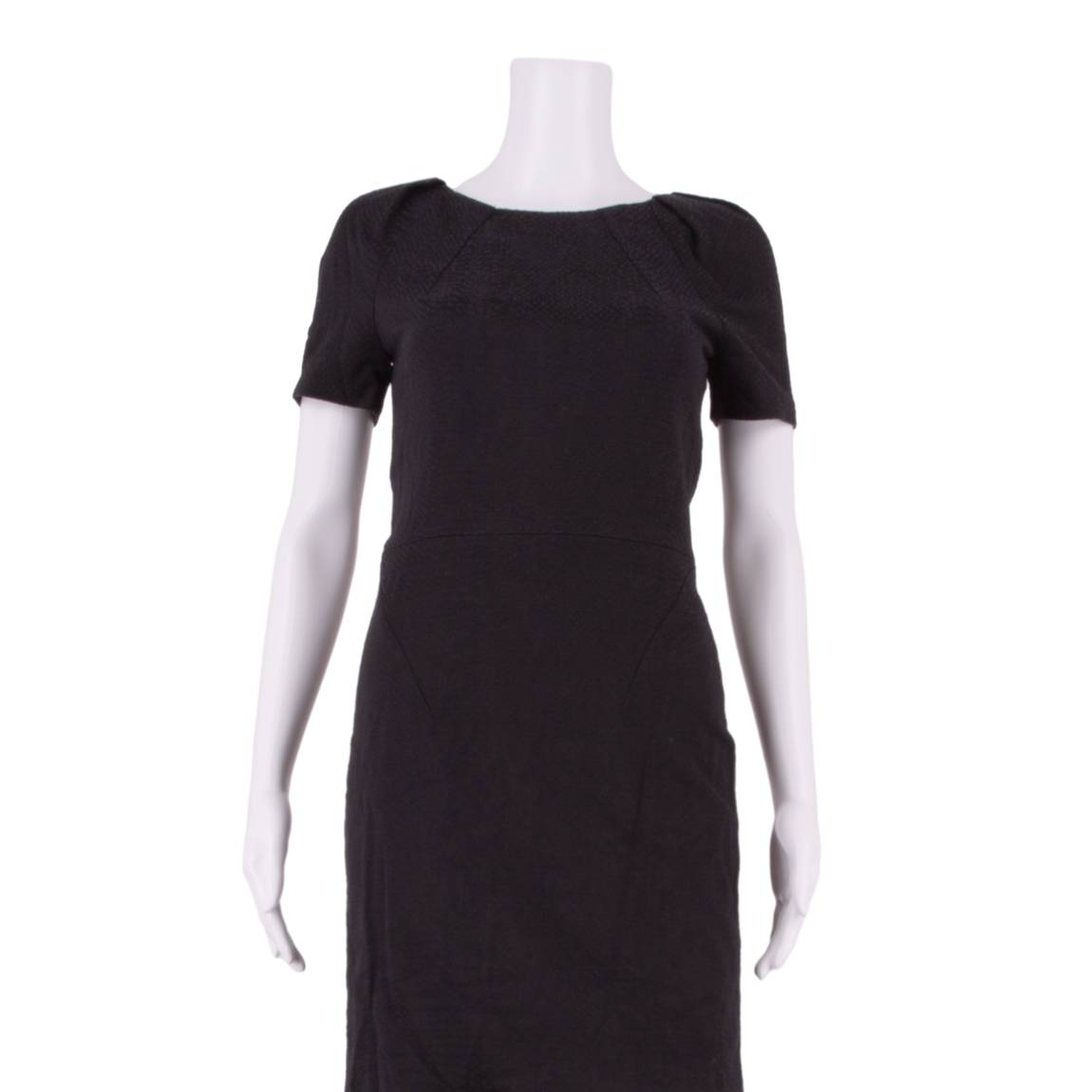 COAST Office Wear Womens Pencil Dress Black Animal Print Hi-Low UK 8