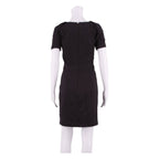 COAST Office Wear Womens Pencil Dress Black Animal Print Hi-Low UK 8
