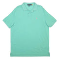 POLO RALPH LAUREN Mens Green Polo Shirt XL Cotton Blend Short Sleeve Plain