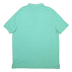 POLO RALPH LAUREN Mens Green Polo Shirt XL Cotton Blend Short Sleeve Plain