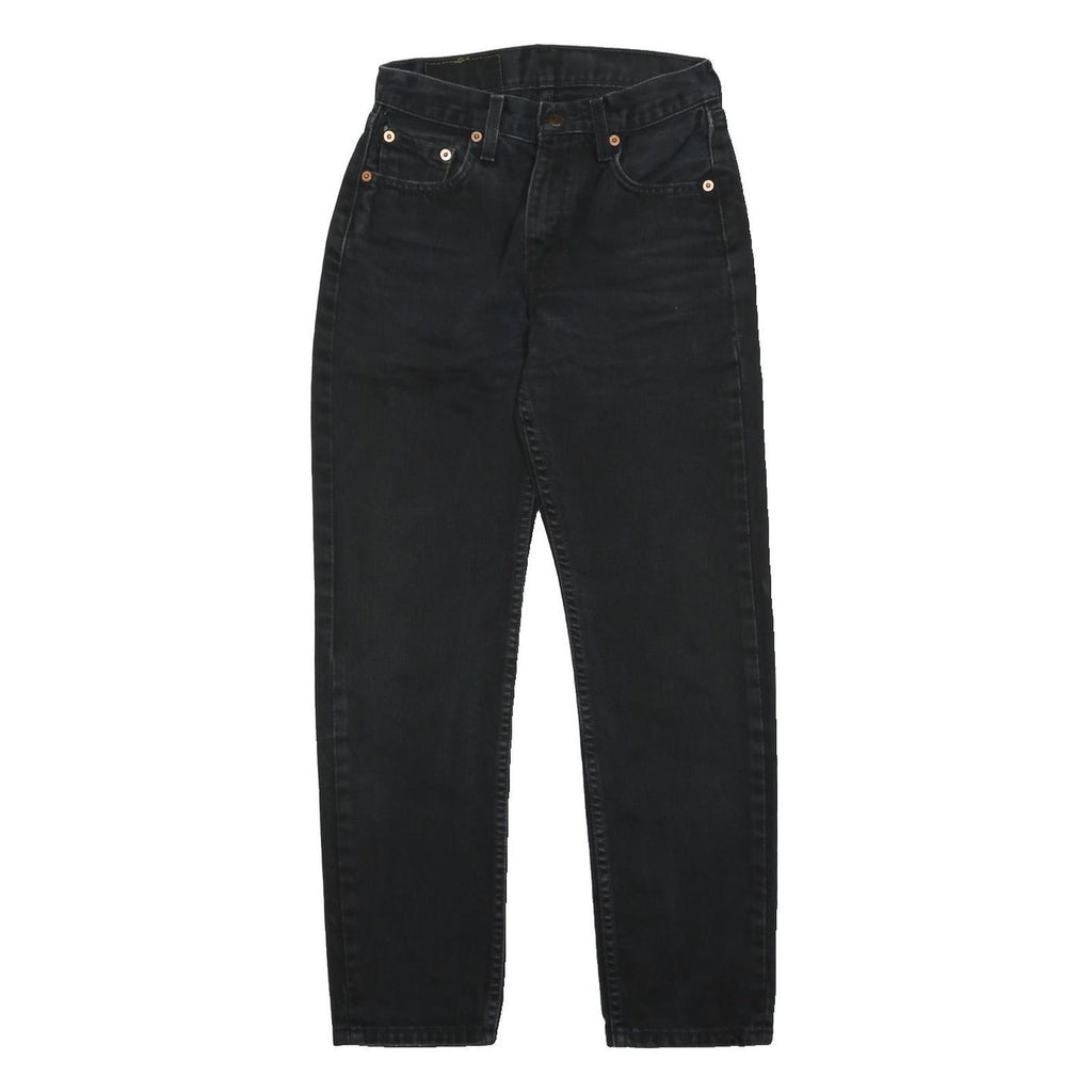 LEVI'S 534 02 Womens Jeans Black Slim Straight Denim Medium W24 L26 Zip