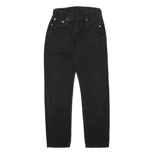 LEVI'S 534 02 Womens Jeans Black Slim Straight Denim Medium W24 L26 Zip