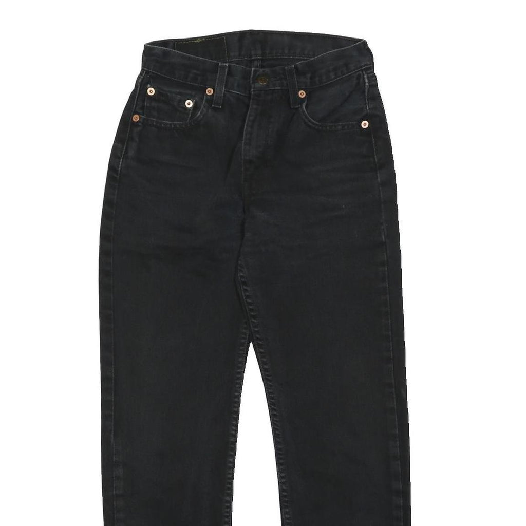 LEVI'S 534 02 Womens Jeans Black Slim Straight Denim Medium W24 L26 Zip