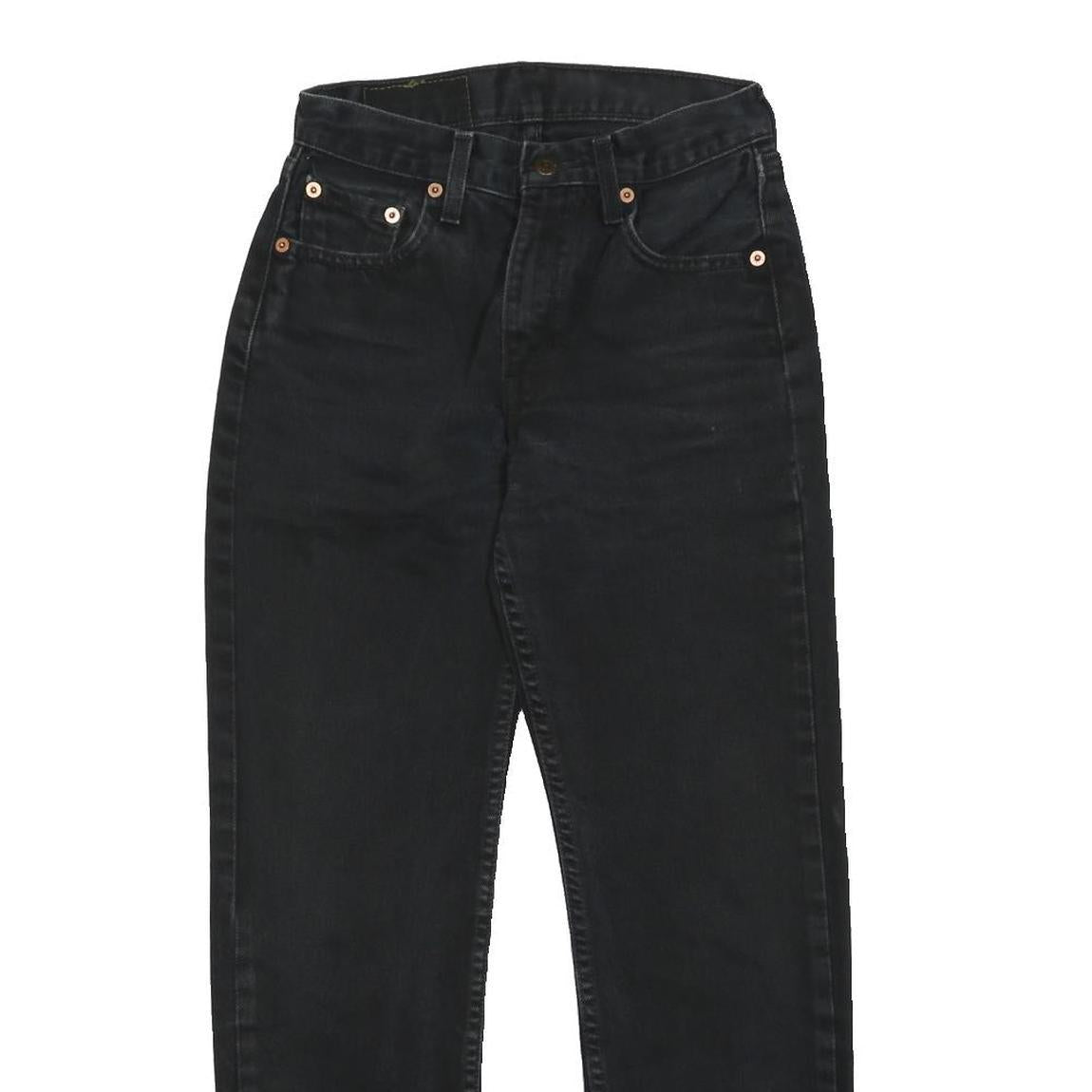 LEVI'S 534 02 Womens Jeans Black Slim Straight Denim Medium W24 L26 Zip