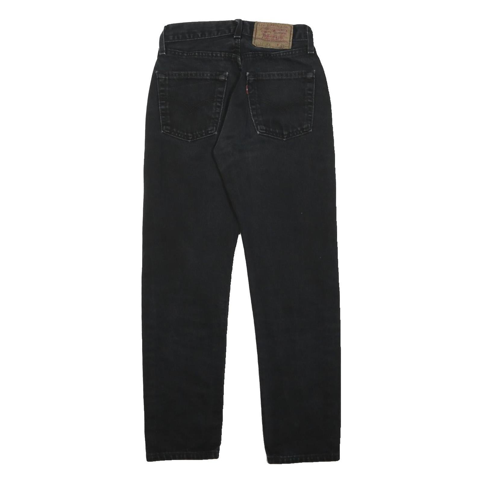 LEVI'S 534 02 Womens Jeans Black Slim Straight Denim Medium W24 L26 Zip