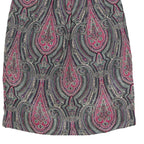 J.G HOOK Womens Pink & Purple Paisley Midi Nylon Skirt L Stylish Patterned