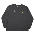 CARHARTT Mens Charcoal Grey Long Sleeve Crew Neck XL Cotton Blend Safety T-Shirt