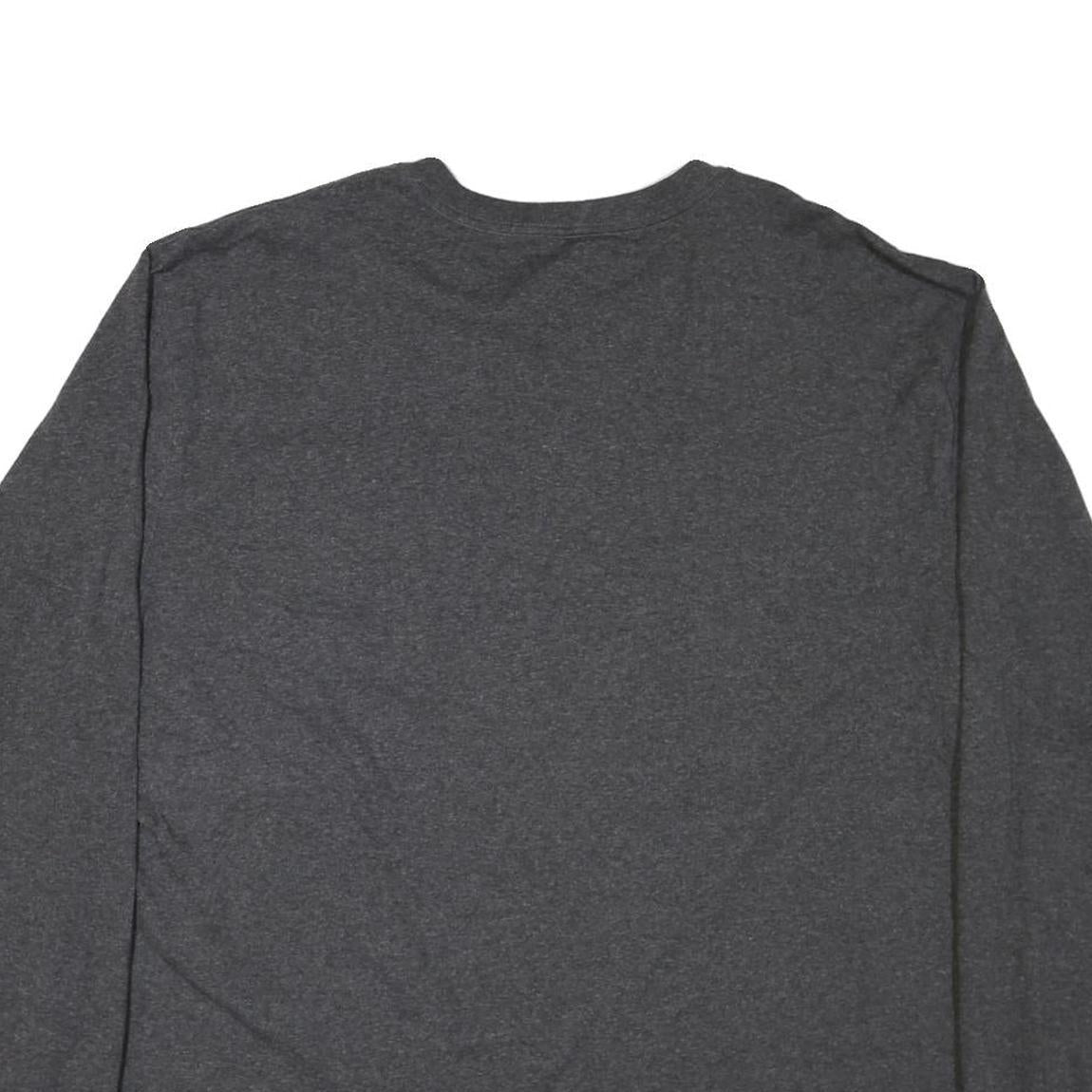 CARHARTT Mens Charcoal Grey Long Sleeve Crew Neck XL Cotton Blend Safety T-Shirt