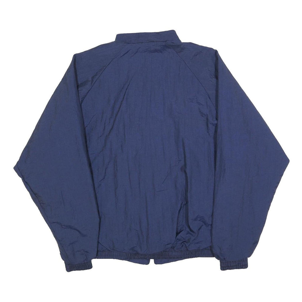 THE CHAMP Mens Navy Blue Nylon Zip Jacket M Lightweight Plain Casual